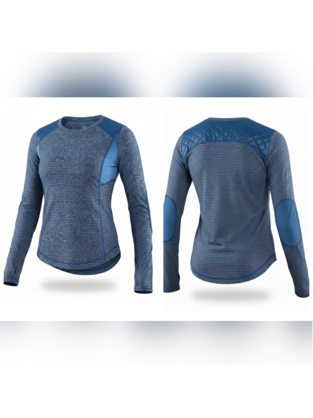 Lululemon Run: Ice Queen Long Sleeve Slope Stripe Limitless Blue 8